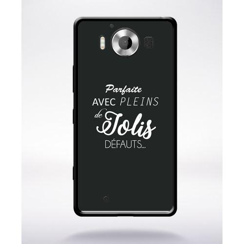 Coque Parfaite Avec Pleins De Jolis Defauts Fond Noir Compatible Nokia Lumia 950 Bord Noir Silicone