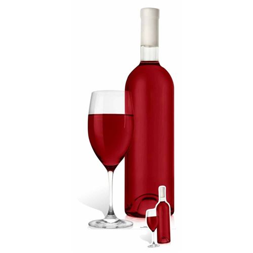 Figurine en carton Verre et vin rouge 184 cm
