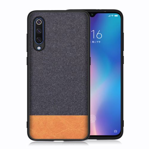 Housse étui Coque en toile pour Xiaomi Mi CC9 - Bleu/Rouge -4292