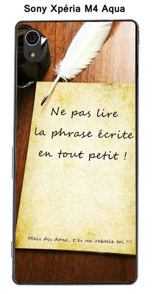 Coque Citation manuscrite-3 pour Sony Xpéria M4 Aqua