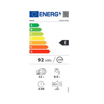 SMS4HTW48E - Série 4, Lave-vaisselle pose-libre, 60 cm, Blanc