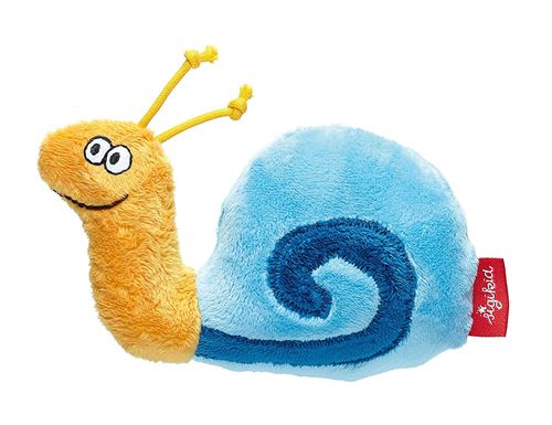 sigikid Hochet Escargot pour Bébé Garçon Bleu 12 cm