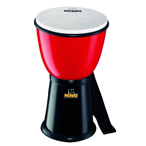 Nino Percussion NINO18R/BK djembé en ABS (rouge/noir)