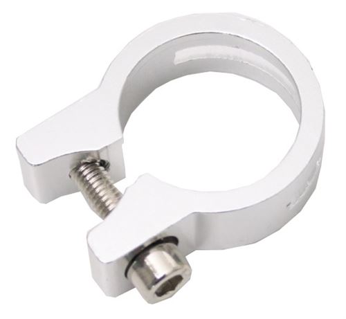 Promax Collier de selle 31,8 mm aluminium argent