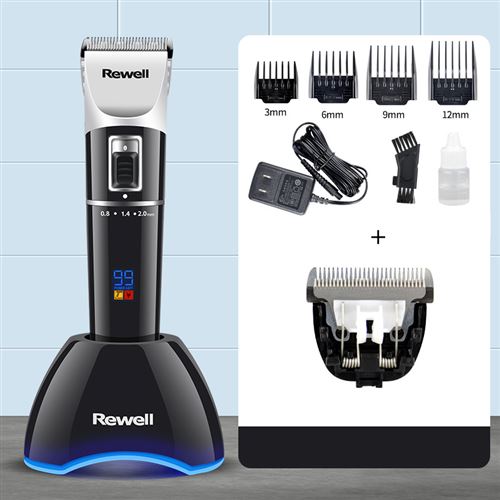 Tondeuse à cheveux Ansirao à 4 limite peignse et Tête de coupe ,USB rechargeable ,2500mAh ,180*45mm- Gris
