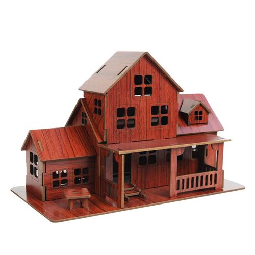 Puzzle Bricolage 3D villa pour enfants _ Multicolore