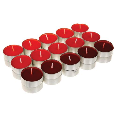 JJA Lot de 30 bougies parfum&eacute;es fruits rouges D. 3,7 cm