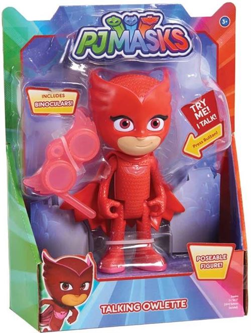 LES PYJAMASQUES, Figurine Owlette, Bibou Parlante de H15 cm. Pour les 3 ans et plus.