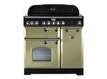 Falcon Classic Deluxe 90 - Cuisinière (four à deux étages) - pose libre - largeur : 90 cm - profondeur : 65 cm - hauteur : 90.5 cm - classe A - vert olive