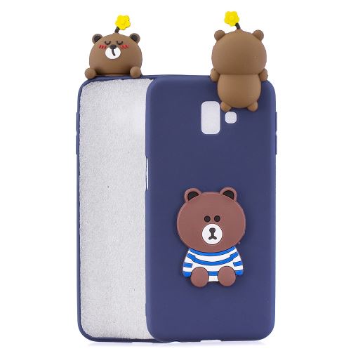 Coque en TPU impression de motifs de poupées mignonnes en 3D adorable ourson pour votre Samsung Galaxy J6 Plus J610F/J6 Prime