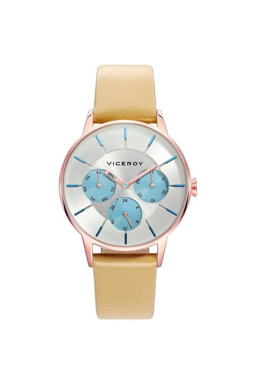 Viceroy Femmes Multi-Cadrans Quartz Montre avec Bracelet en Cuir 471162-17