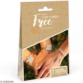 Kit Graine Créative Bijoux porte-bonheur Bracelets à message Perles
