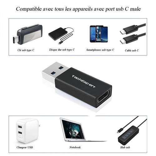 Adaptateur USB-C Mâle / USB 3.0 A Femelle