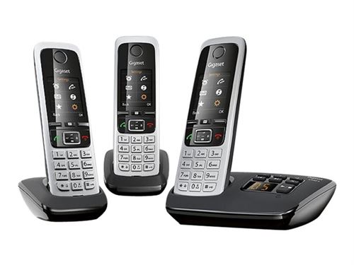 Gigaset C430A Trio - téléphone sans fil - système de répondeur avec ID d'appelant + 2 combinés supplémentaires