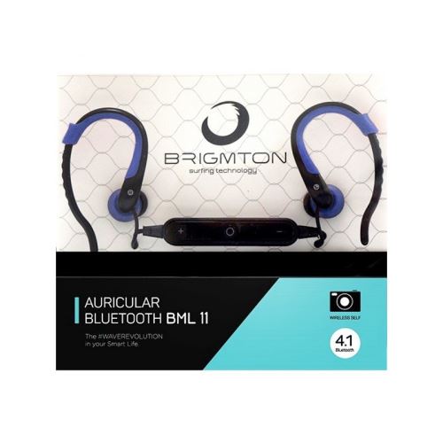 Écouteurs de sport bluetooth avec microphone brigmton bml-11-a bleu