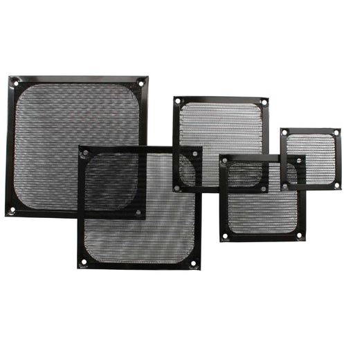 Inline Noir Grille Ventilateur, Inline®, Filtre Aluminium, 120X120mm, - Image 1
