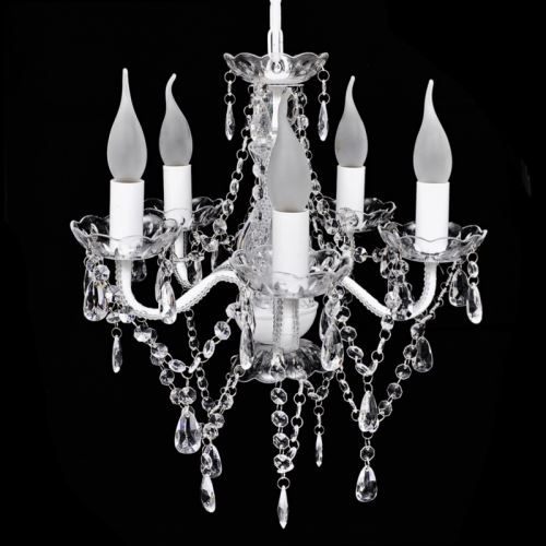 Lustre en cristal transparent