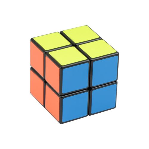 Cube magique Casse-tête 2x2 mm - jeux de magie jouet noir pour Enfants adultes noir