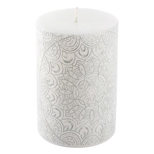 Paris Prix Blanc Bougie Pilier Mandala "Graphic Ethnic" 10Cm