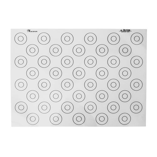 De buyer 4935.40 tapis siliconé fin spécial macarons - 44 repères - 40 x 30 cm