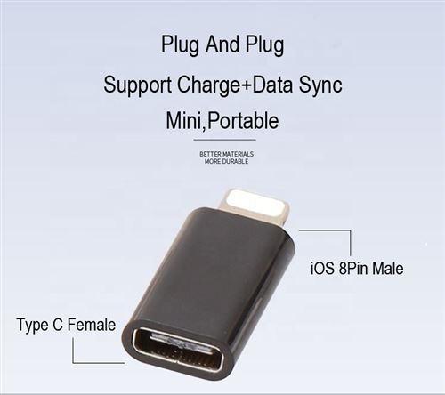 Adaptateur Usb-C Femelle Vers Lightning (Iphone - Ipad) Male Usb-C F -  Light M