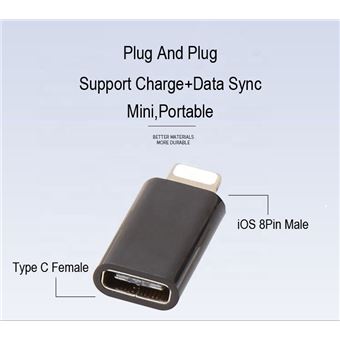 Adaptateur USB type C vers LIGHTNING mâle compatible avec iPhone 13 12 –  Affaires-Plus