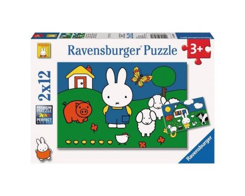 Puzzle 12 Pièces : Miffy à la Ferme, Ravensburger