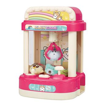 Machine à poupée pour enfants griffe avec musique et éclairage jeu d'arcade avec jouet - Rouge - 1