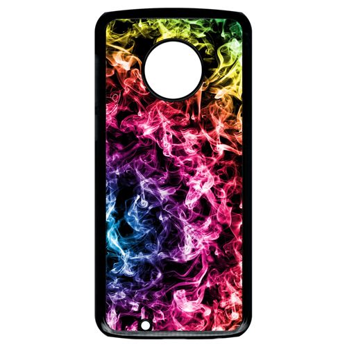 Coque motorola moto g6 smoke fume arc en ciel