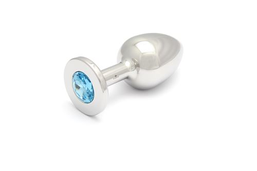 ROSEBUDS Classic, Plug Anal Taille XXL 50mm avec Cristal Swarovski 27mm, Aquamarine