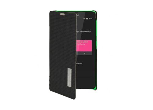 Etui rabat latéral noir Rock série Elegant avec Nokia XL