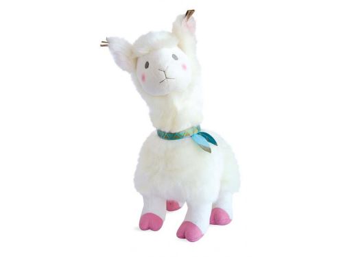 Histoire d'ours - Peluche lama blanc - Je rêve - 50 cm