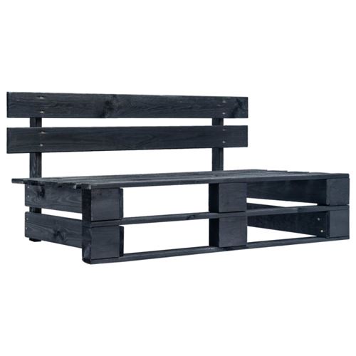 VIDAXL - Banc de jardin - Bois - Noir - Image 3