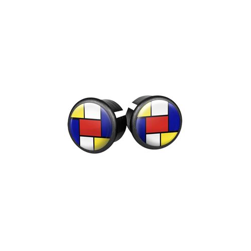 Bouchon guidon route velox a emboiter plastique mondrian sur carte (pr)