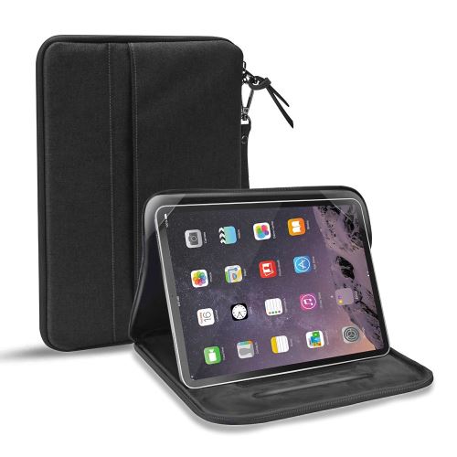 Sacoche en PU ventouse universelle en tissu noir pour votre Apple iPad 10.2 (2019)/iPad 10.5/iPad Pro 11/iPad 9.7 2018