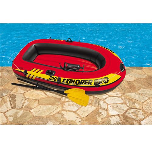 Paris Prix - Bateau Gonflable 2 Places & Rames explorer Pro Rouge