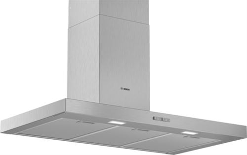 Bosch Serie 2 DWB94BC50 - Hotte - hotte décorative - largeur : 90 cm - profondeur : 50 cm - extraction et recirculation (avec kit de recirculation supplémentaire) - acier inoxydable