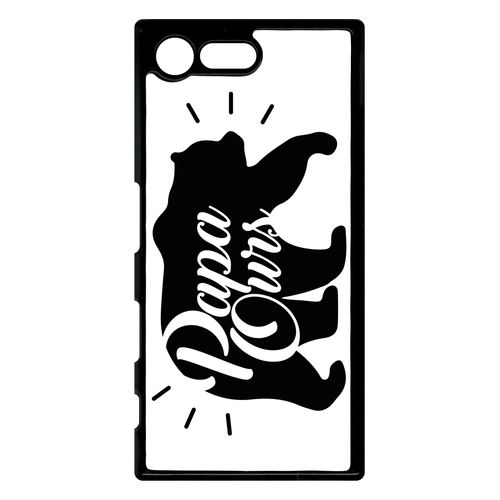 Coque xperia x compact mini papa ours fond blanc