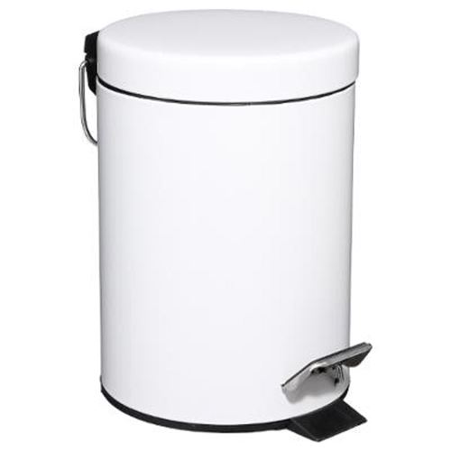Poubelle métal 3 litres Blanc