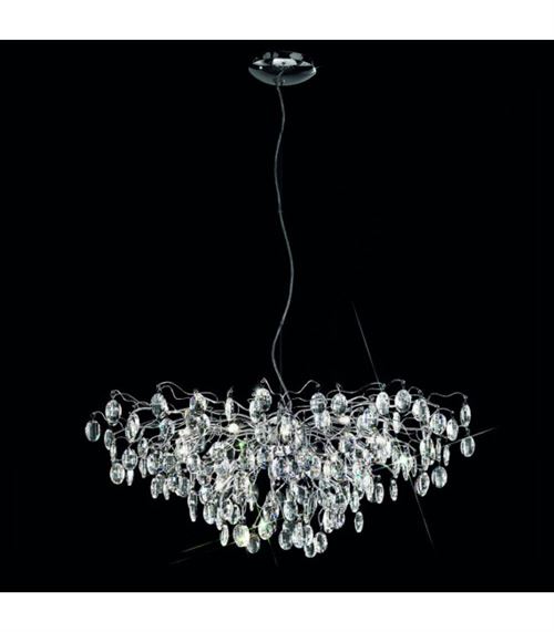 Suspension chromée Wisteria 15 Ampoules