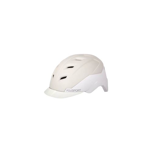Casque urbain polisport e city creme/blanc mat in mold avec reglage occipital 54/59