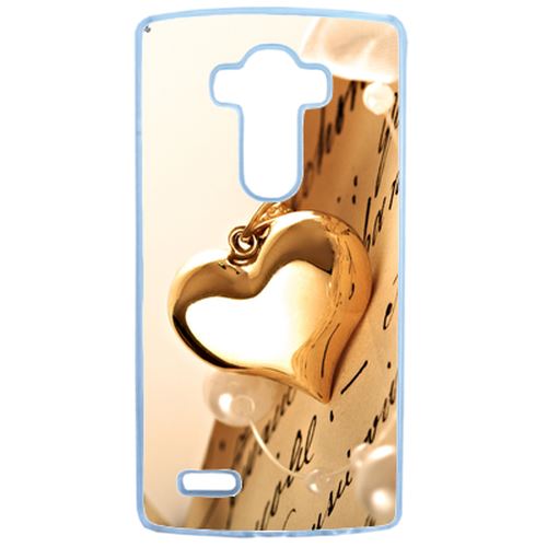 Coque Coeur D'or Sur Livre Compatible Lg G3 Transparent