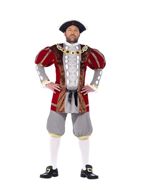 Smiffys Costume Deluxe d'Henry VIII, Rouge, avec Veste et Pantalon