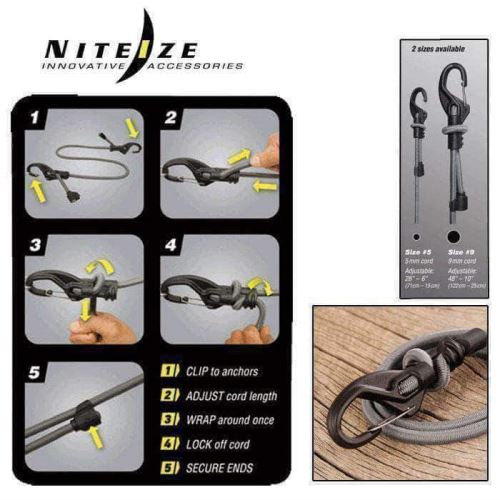 Nite Ize Knotbone Bungee Adjustable Elastic Cord Tensioner