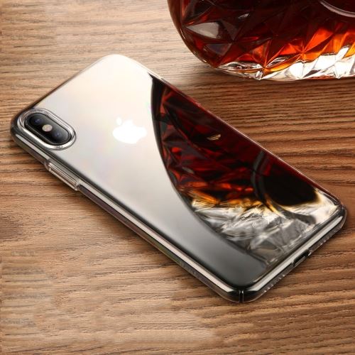 Iphone X / Xs Coque Protection Plastique Electroplating Transparent Als80392