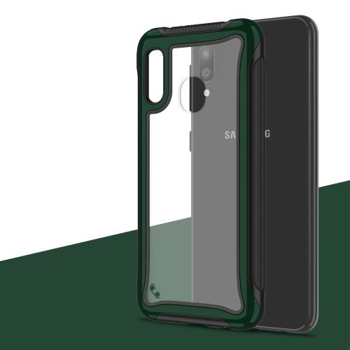 Coque en TPU 3 en 1 élégant vert foncé pour votre Samsung Galaxy A20e