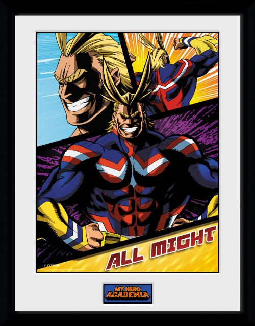 Photographie encadree My Hero Academia All Might Panels 30x40cm