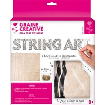 Tableau de fil tendu string art planche à composer - graine créative
