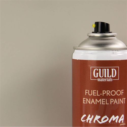 Peinture Chroma Matt Enamel (résistant Carburant) Gris Clair - Light Grey (400ml Aerosol) - Guild Materials