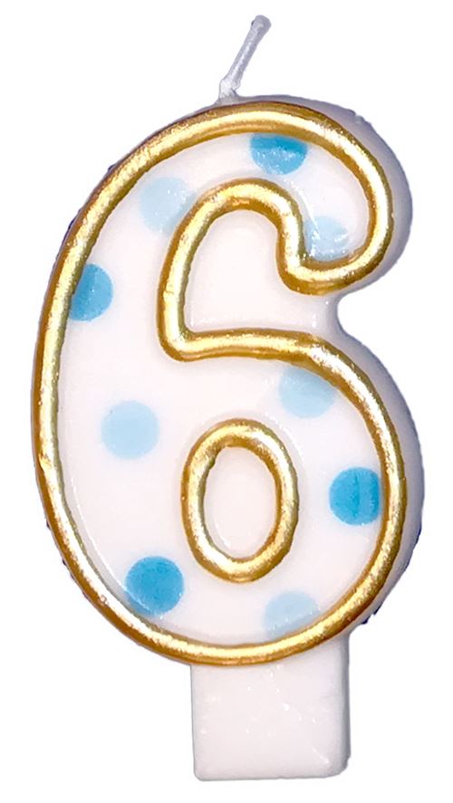 Nummerkaars 6 ans bleu